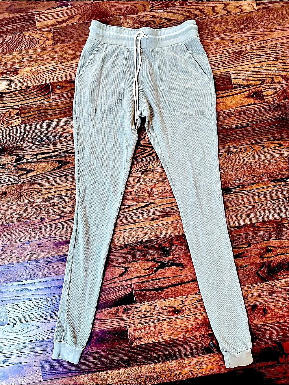 MATE Organic Thermal Cotton Joggers in Sage Green Size Small